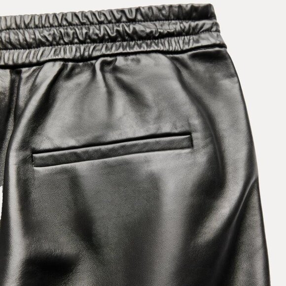 Zara Leather Joggers - Picture 8 of 9
